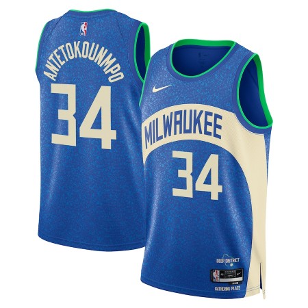 Dres Milwaukee Bucks Giannis Antetokounmpo Nike 2023-24 City Edition Royal Swingman Dres Milwaukee Bucks Giannis Antetokounmpo Nike 2023-24 City Edition Royal Swingman